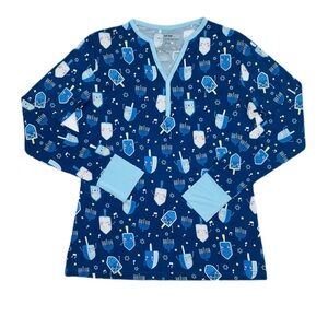 Little Sleepies Bamboo Dancing Dreidels Pajama Top- Medium
